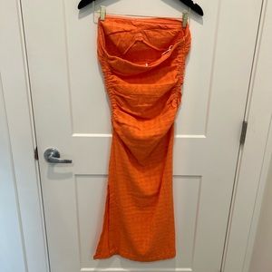 Orange dress free people